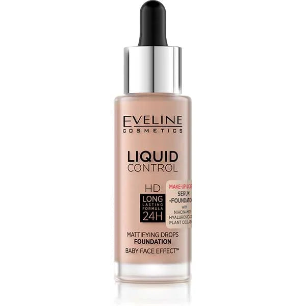 Eveline Liquid Control Mattifying Drops Foundation 035 Natural Beige 32ml