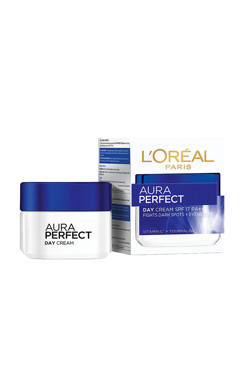 Original LOreal Paris Aura Perfect Day Cream SPF 17 For Brighter Skin now available at best price in Pakistan only on Beauty Pouch. Get your favourite skin care products today anywhere in Pakistan
