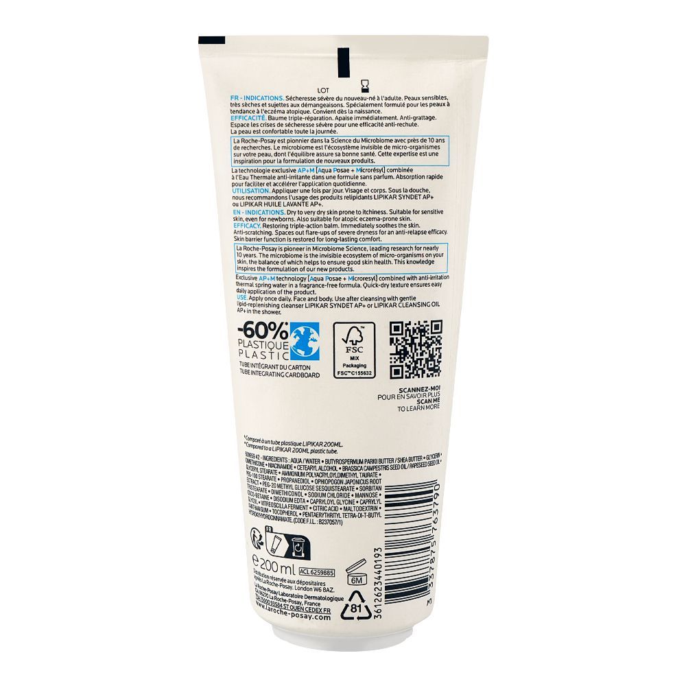 La Roche Posay Lipikar Baume AP+M Triple-Action Balm 200ml