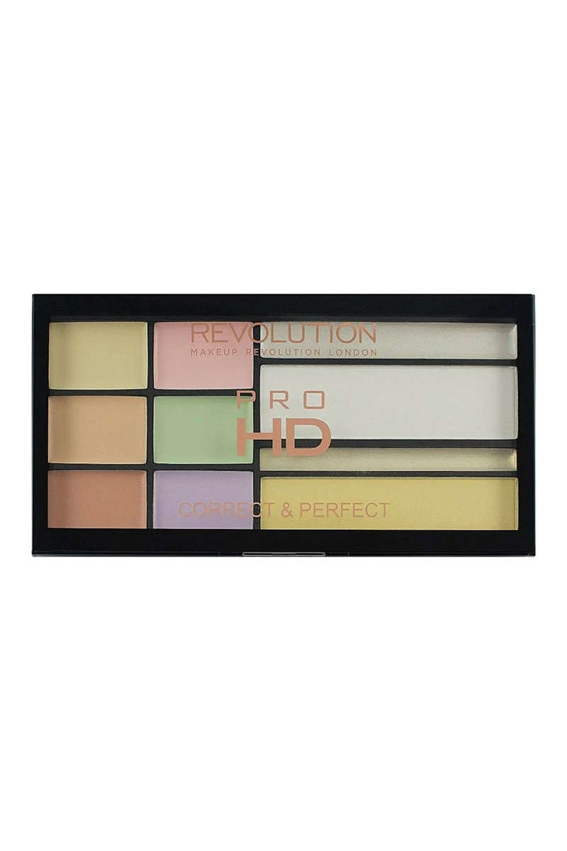 Original Makeup Revolution Pro Hd Correct And Perfect Concealer Palette With Highlighter
 Available At Beauty Pouch