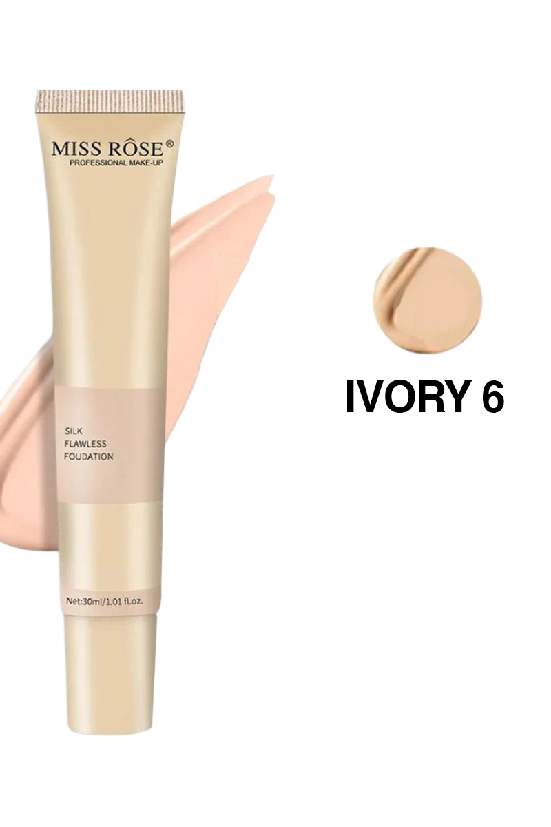 Buy Miss Rose Silk Flawless Foundation 30Ml Ivory 6, Available At Beauty Pouch Pakistan