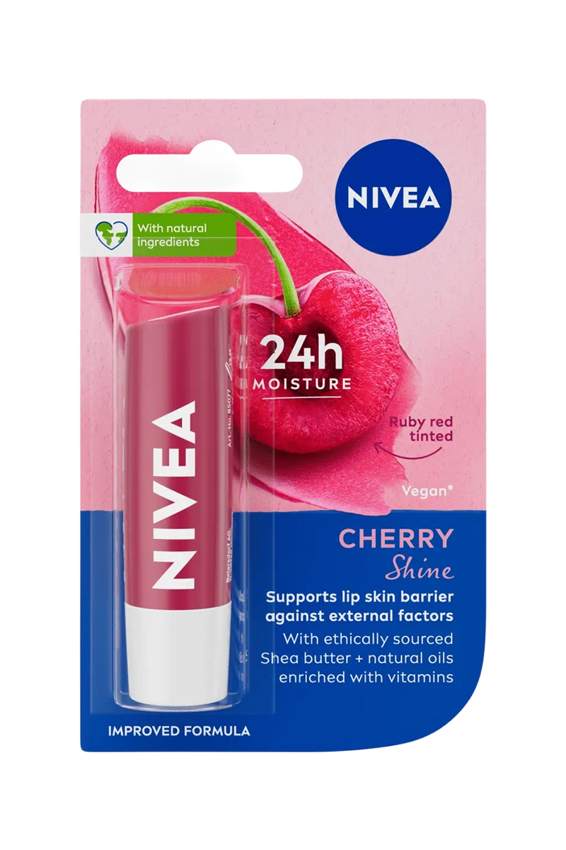Buy Nivea Lip Balm Cherry Shine 4 8G, Available At Beauty Pouch Pakistan