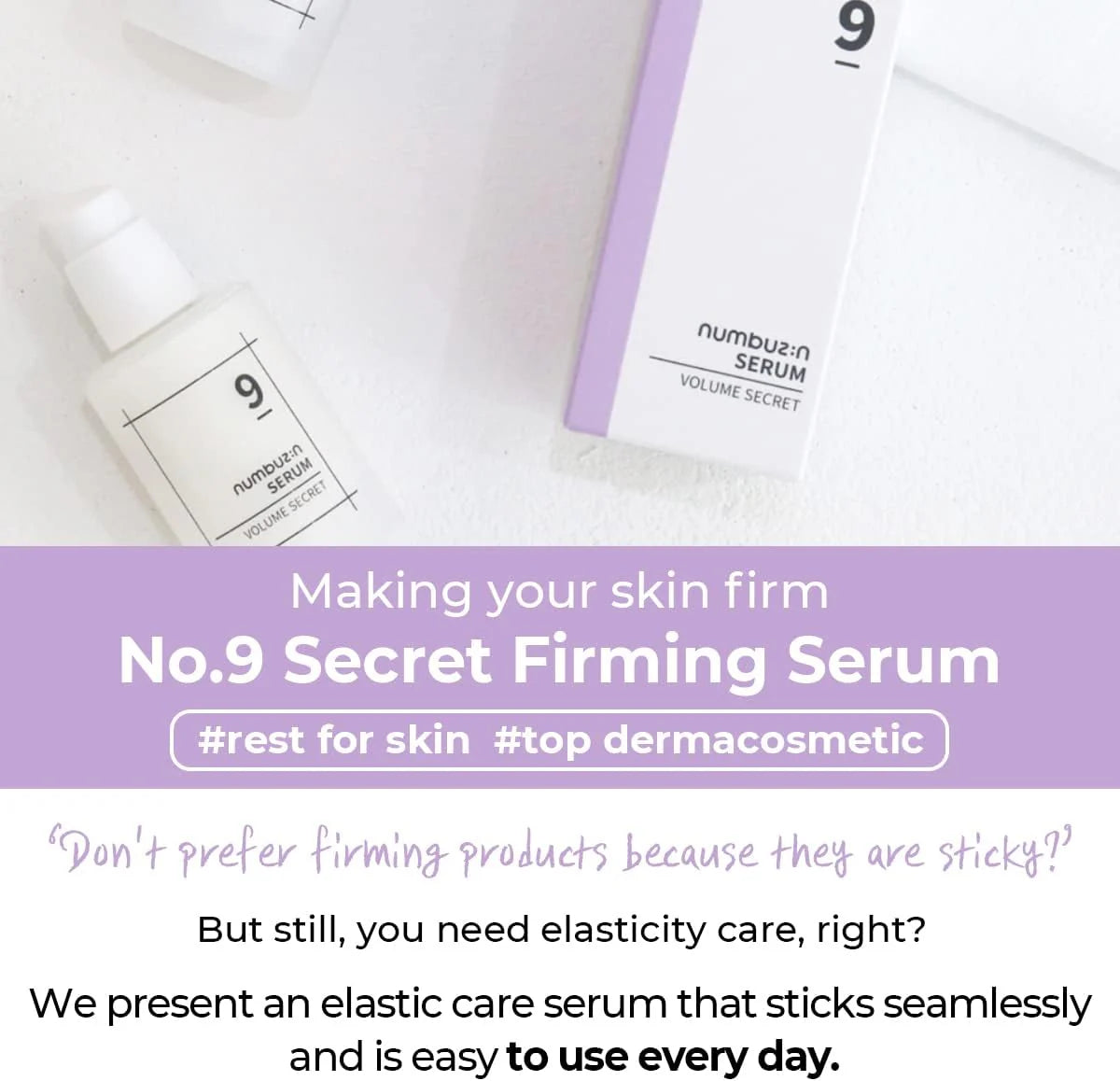 Numbuzin No.9 Secret Firming Serum 50ml available at beauty pouch in pakistan