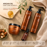 Nuspa Argan Oil Shampoo Conditioner Hair Masque & Oil Bundle