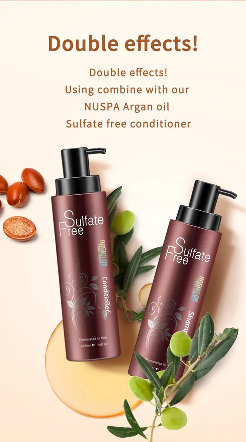 Nuspa Argan Oil Shampoo Conditioner Hair Masque & Oil Bundle