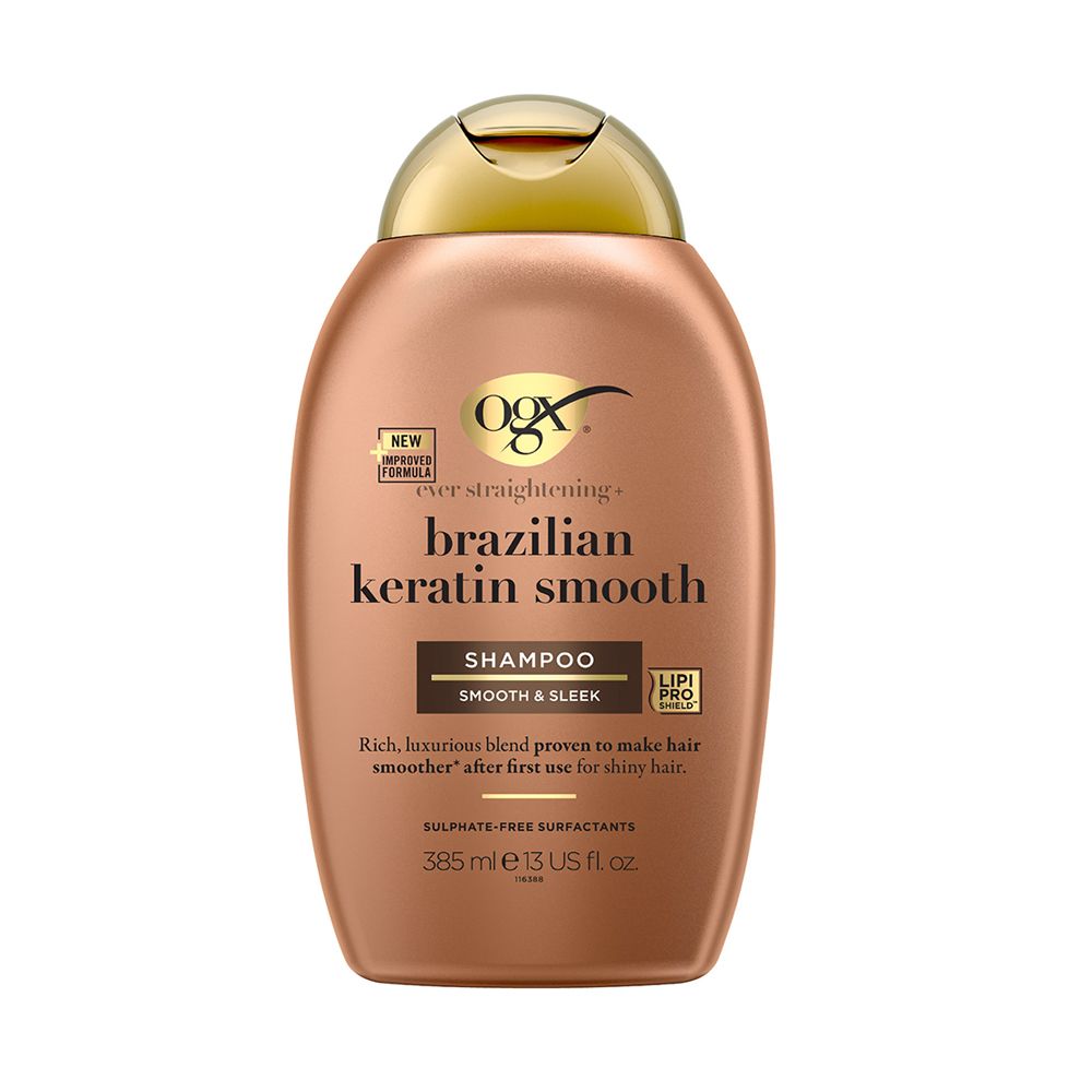 OGX Brazilian Keratin Smooth Sulfate Free Shampoo 385ml
