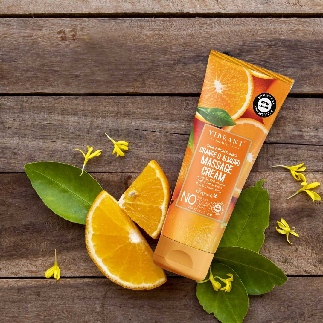 Vibrant Beauty Orange & Almond Massage Cream 200ml