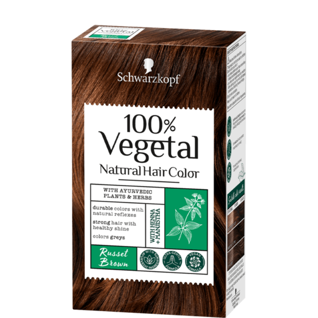 Schwarzkopf 100% Vegetal Natural Hair Color Powder Russet Brown