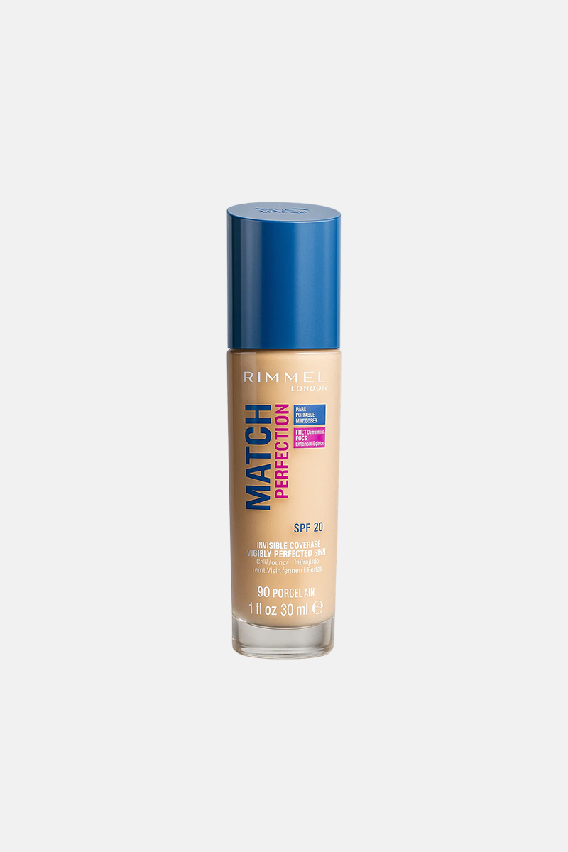 Rimmel London Match Perfection Liquid Foundation 090 Porcelain 30ml