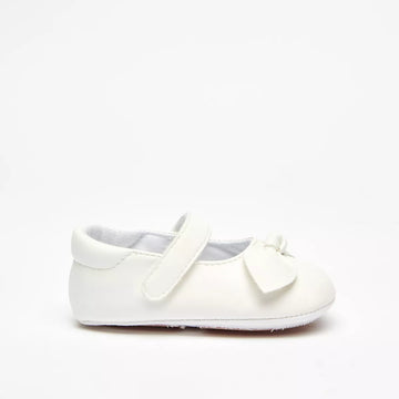 Barefeet Bow Accented Mary Jane Shoes with Hook and Loop Closure Size 19