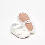 Barefeet Bow Accented Mary Jane Shoes with Hook and Loop Closure Size 19