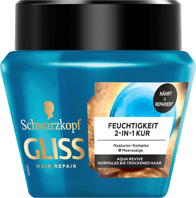 Schwarzkopf Gliss Aqua Revive moisturizing Mask 2 in 1 300 ml