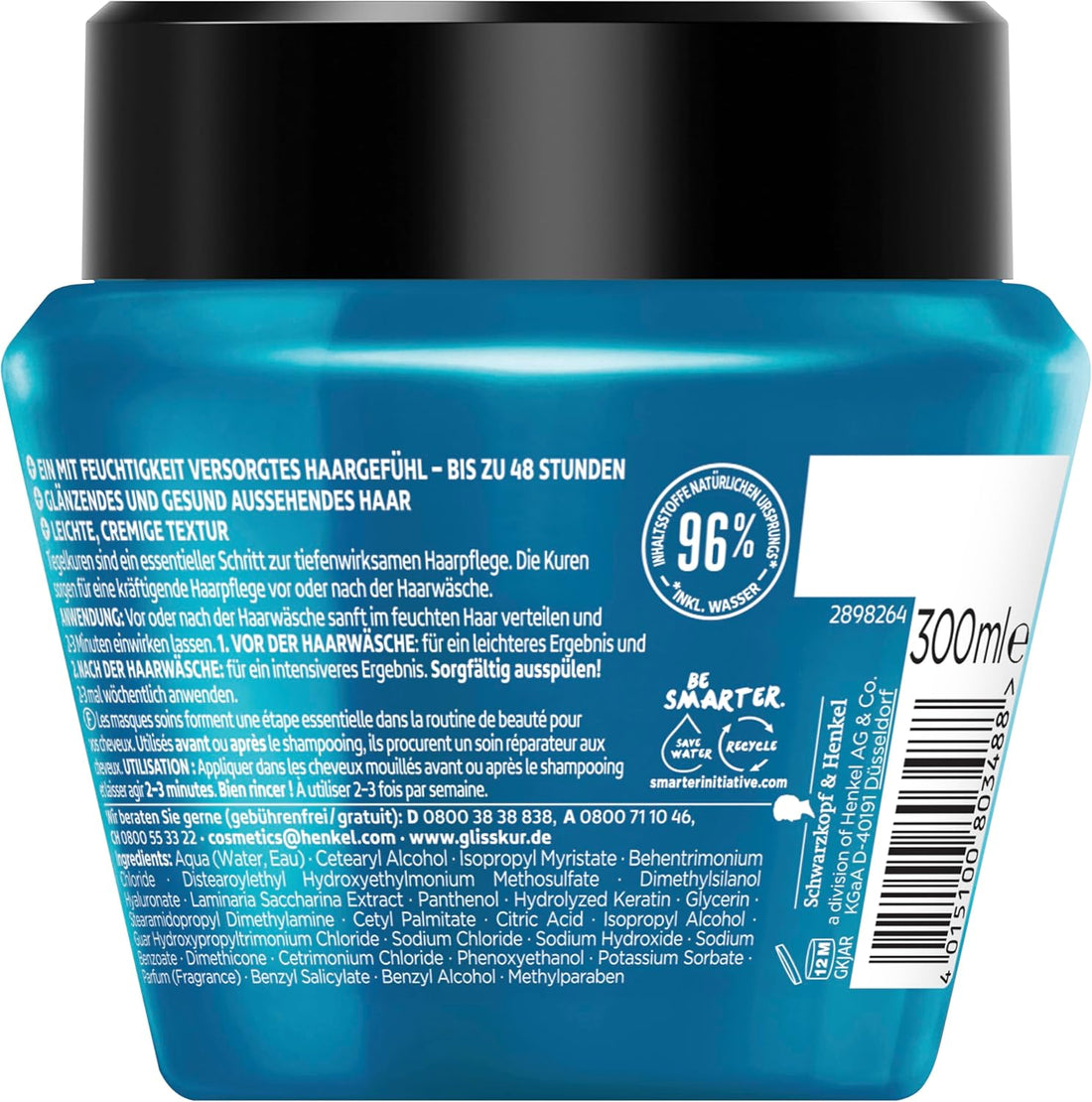 Schwarzkopf Gliss Aqua Revive moisturizing Mask 2 in 1 300 ml