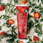 Vibrant Beauty Strawberry 3 in 1 Scrub Mask Wash 200ml