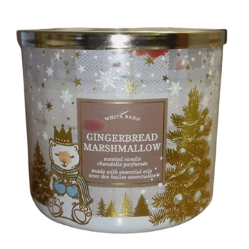 Bath & Body works Gingerbread Marshmallow 3-Wick Candle ( Little Damage )