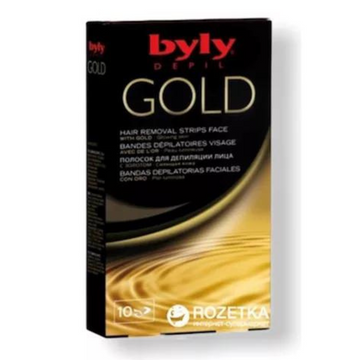 Byly depil gold hair removal face wax 12 strips