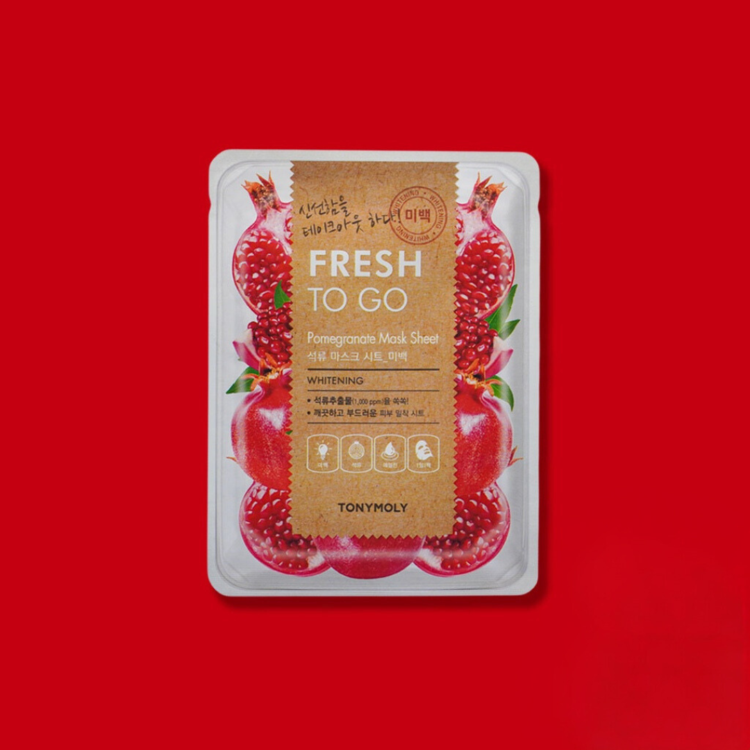 TONYMOLY Fresh To Go Pomegranate Whitening Sheet Mask Face