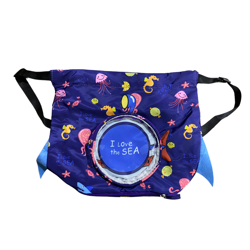 I Love the Sea, Sea Themed Picnic Bag - Blue