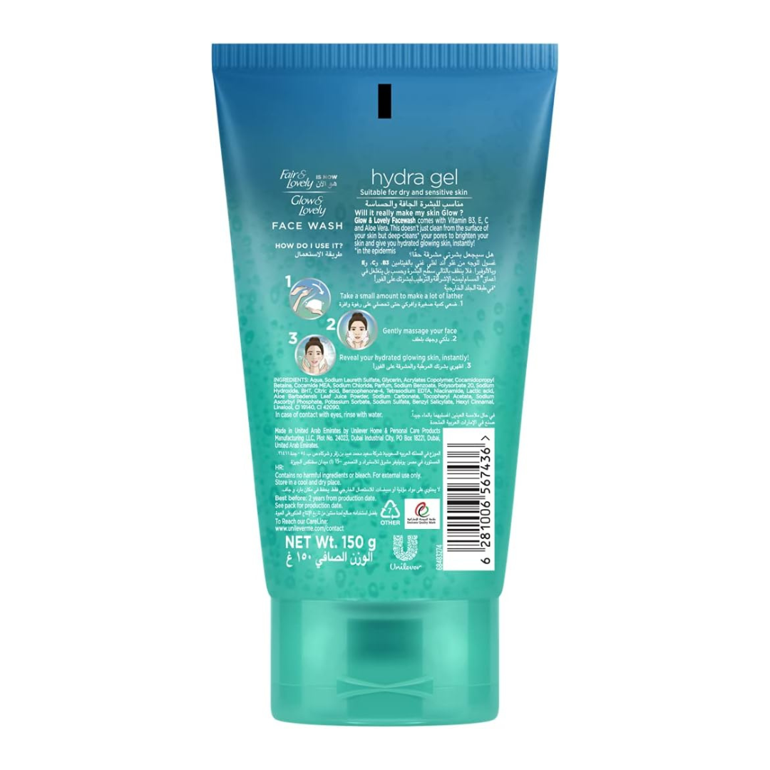 Fair & Lovely Face Wash Hydra Gel 150g