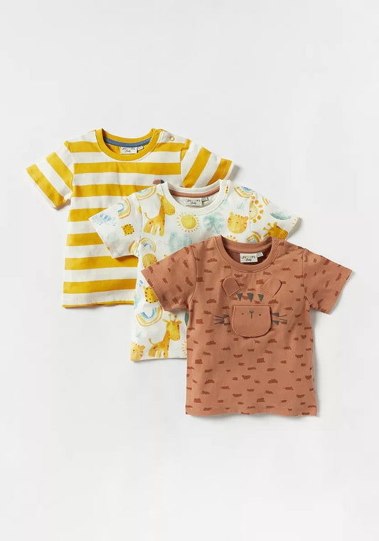 Juniors Graphic T Shirt - Multi Color (Pack of 3) 12-18 M