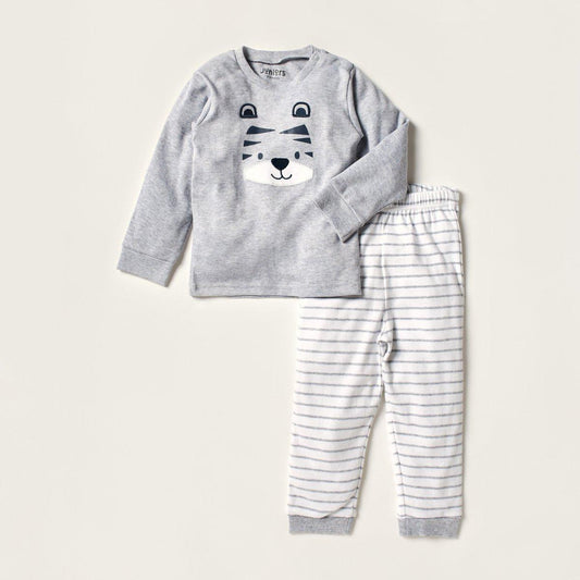 Juniors	Shirt and trouser Set Animal (Grey) 12-18 M
