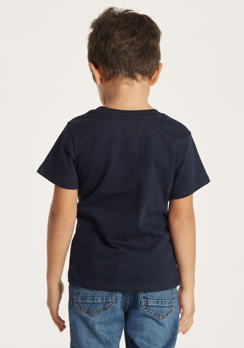 Lee Cooper Graphic T-Shirt Blue 2-3 YR