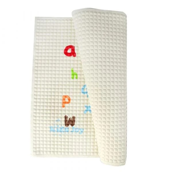 Kids Joy Air Filled Rubber Cot Sheet Printed 45 Cm White Color