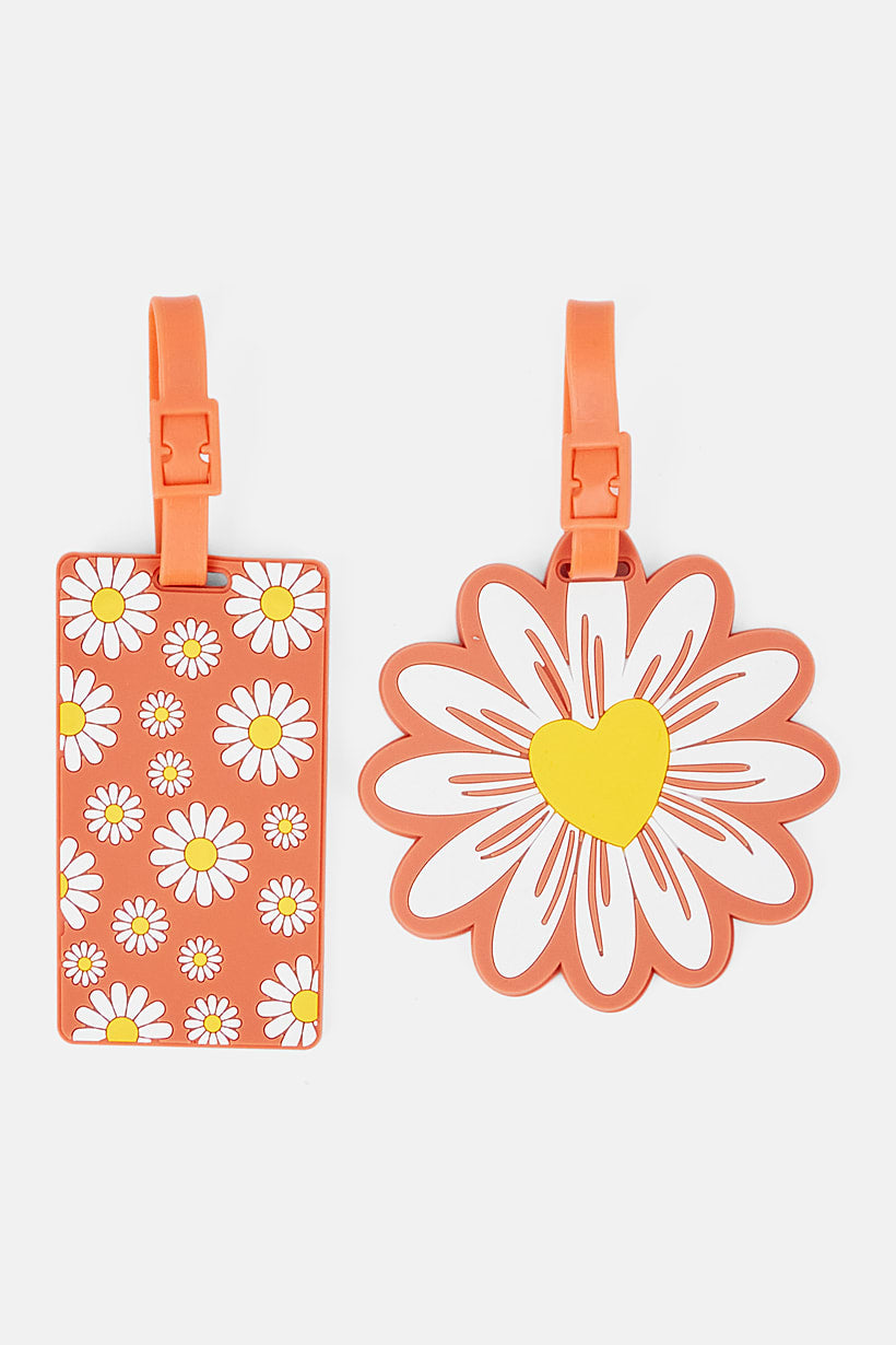 Kensie 2 Pieces Luggage Tag, Orange