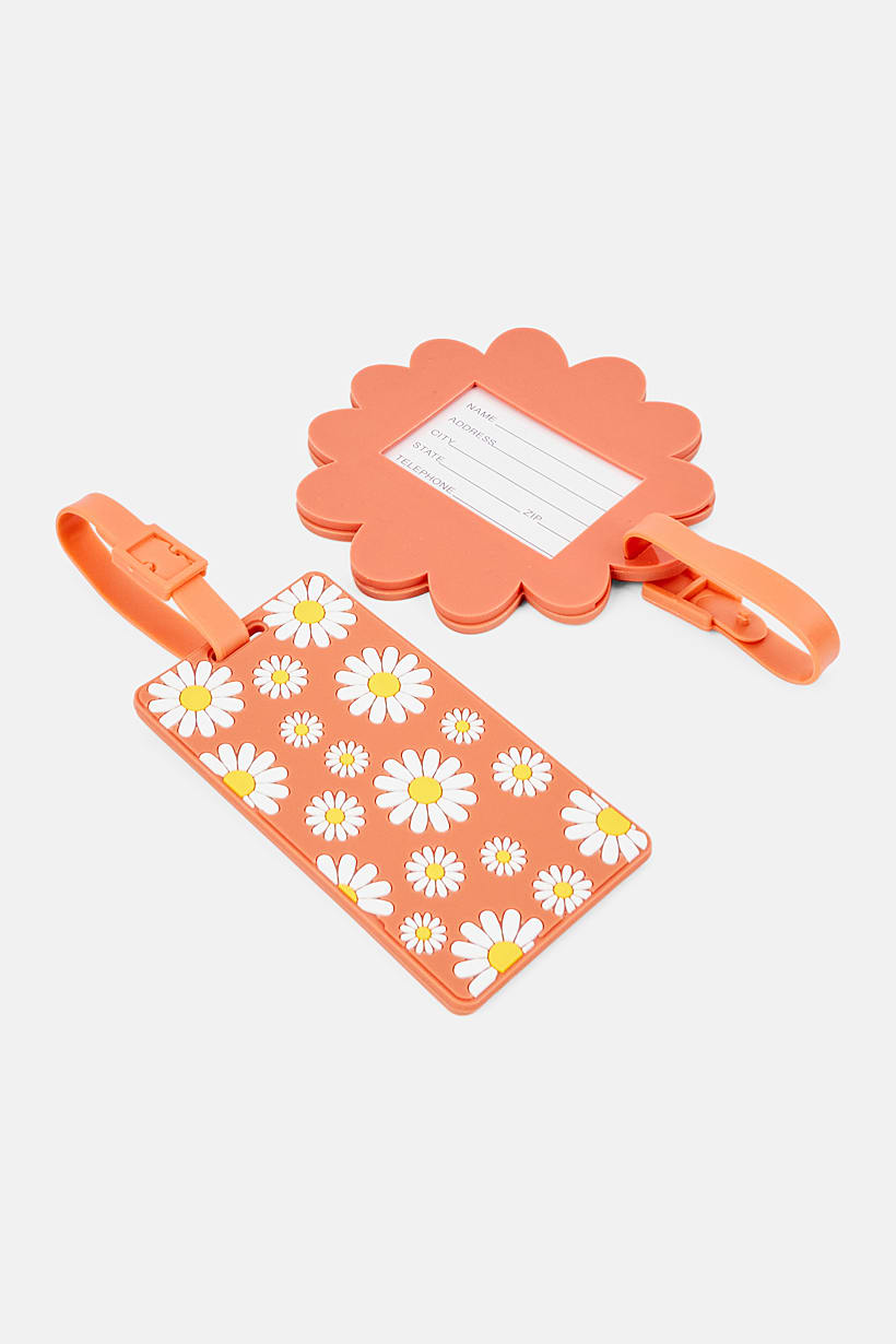 Kensie 2 Pieces Luggage Tag, Orange
