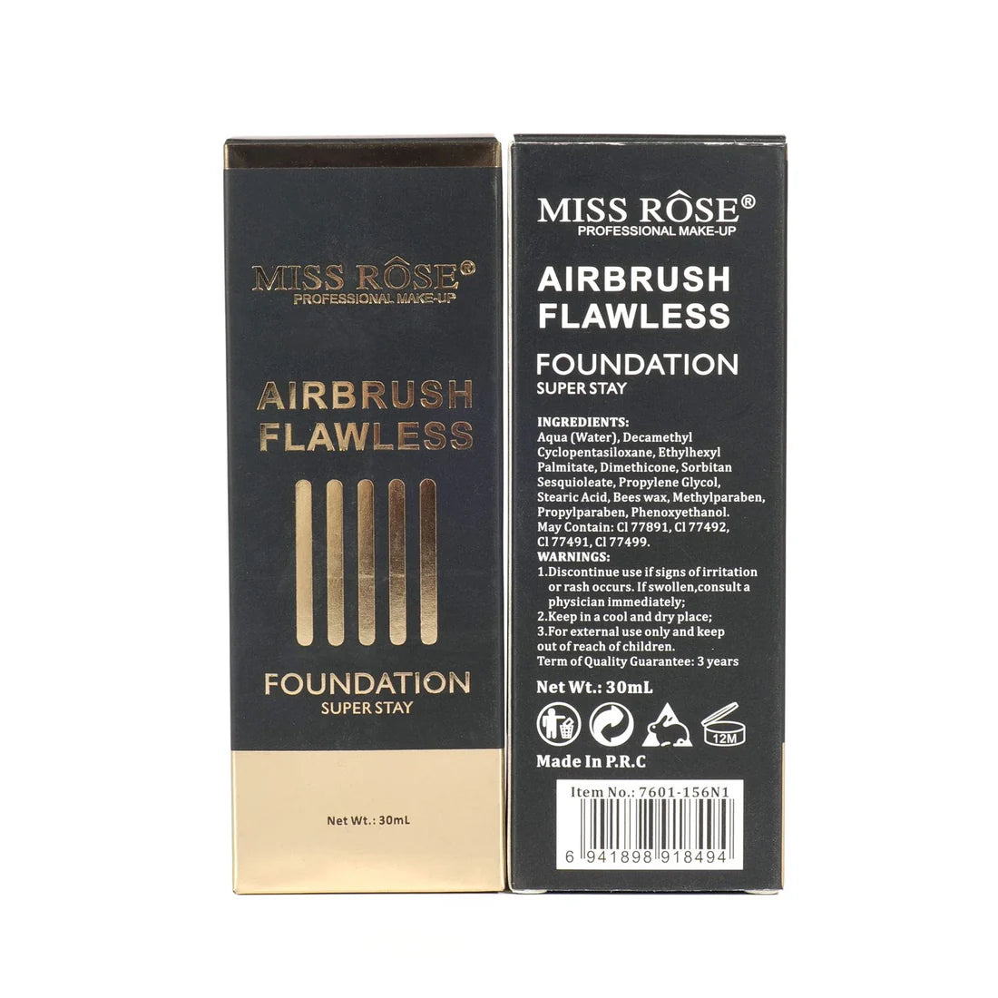 Miss Rose AirBrush Flawless Foundation Fair 30ml