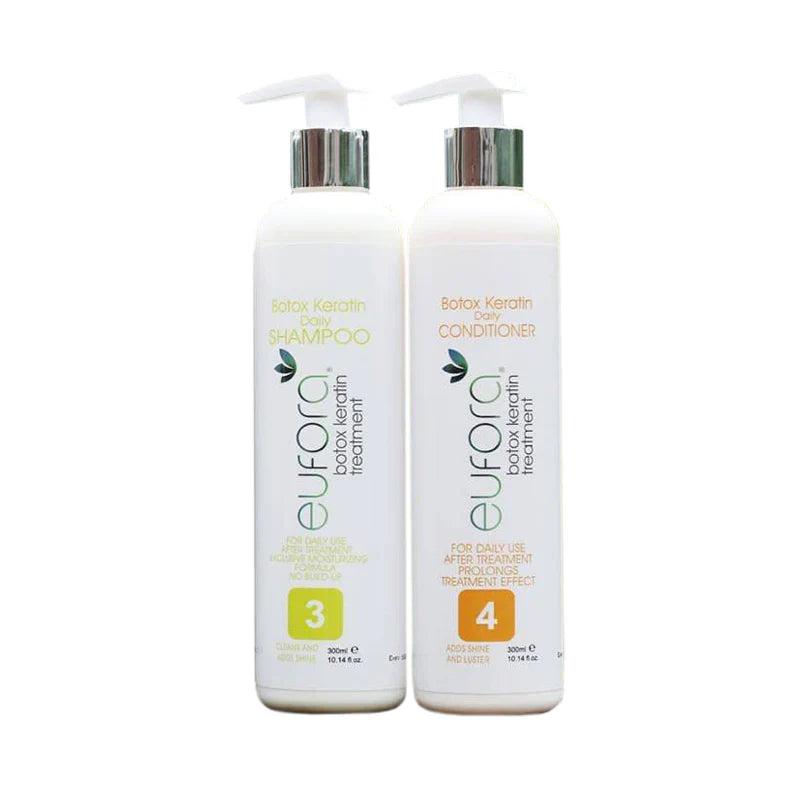 Eufora Botox Keratin Daily Shampoo Conditioner Kit 300ml