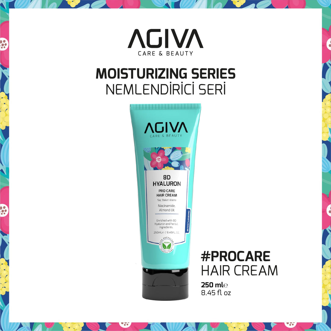 Agiva 8D Hyaluron Pro Care Hair Cream 250ml