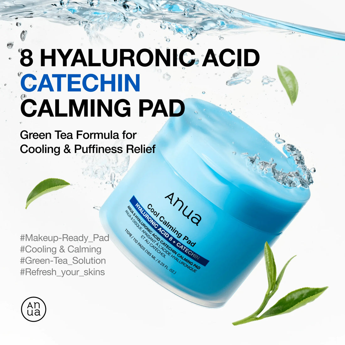 Anua  8 Hyaluronic Acid Catechin Calming Pad  185ml