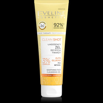 Eveline Clean Shot 2 in 1 Soothing Facewash Cleansing Gel 140ml