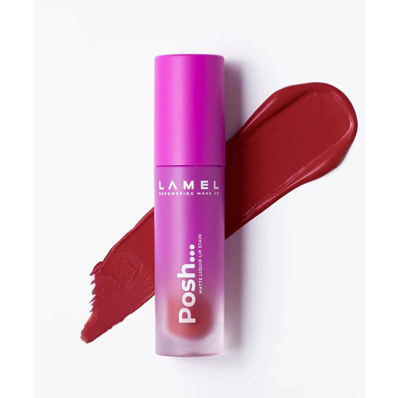 Lamel Posh Matte Liquid Lip Stain 407 Wine Red