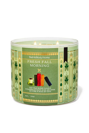 Bath & Body Works - 3 Wick Scented Candle - Fresh Fall Morning