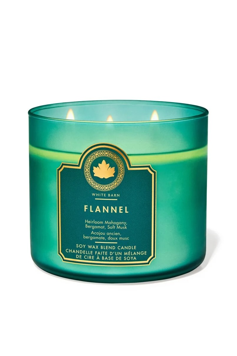 Bath & Body Works - 3 Wick Scented Candle - Flannel