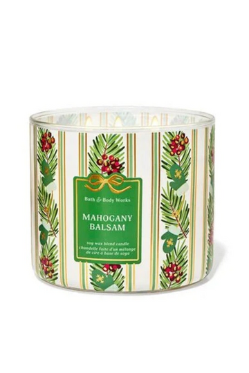 Original Bath Body Works 3 Wick Scented Candle Mahogany Balsamavailble At Beauty Pouch, Best Price In Pakistan