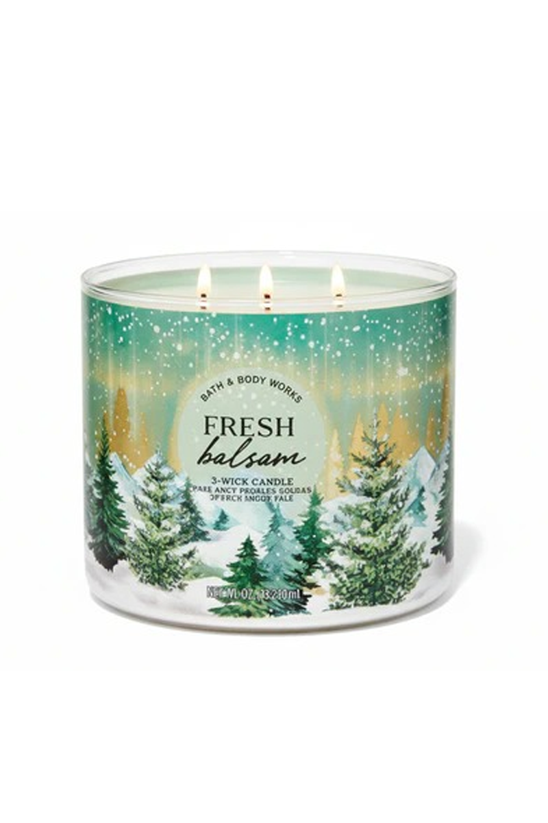 Original Bath Body Works 3 Wick Scented Candle Fresh Balsomavailble At Beauty Pouch, Best Price In Pakistan