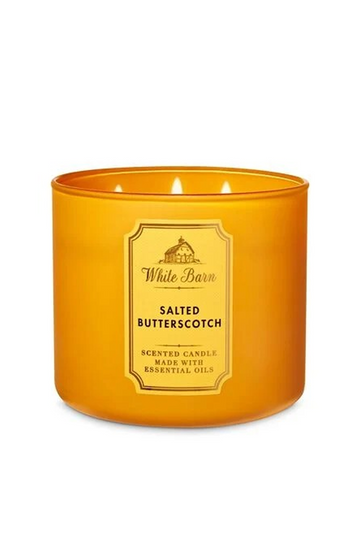Original Bath Body Works 3 Wick Scented Candle Salted Butterscotchavailble At Beauty Pouch, Best Price In Pakistan