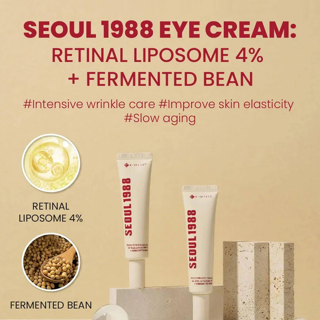 K-Secret Seoul 1988 Eye Cream Retinal Liposome 4% Fermented Bean 30ml