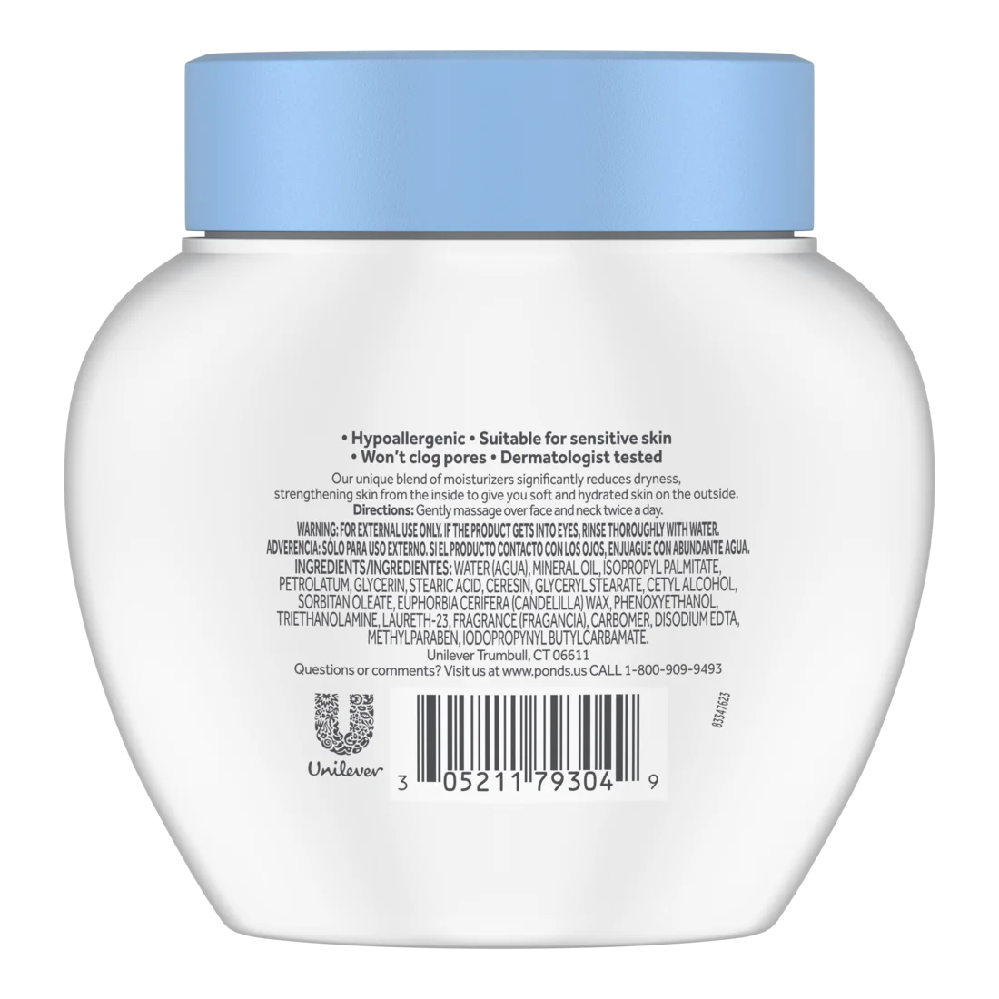 Ponds Dry Skin Face Moisturizer Cream Daily Facial Moisturizing 269g