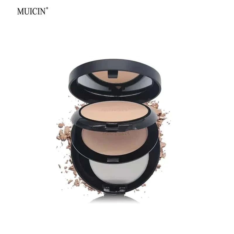 Muicin Luminous 3 In 1 Two Way Compact Face Powder Natural Fair