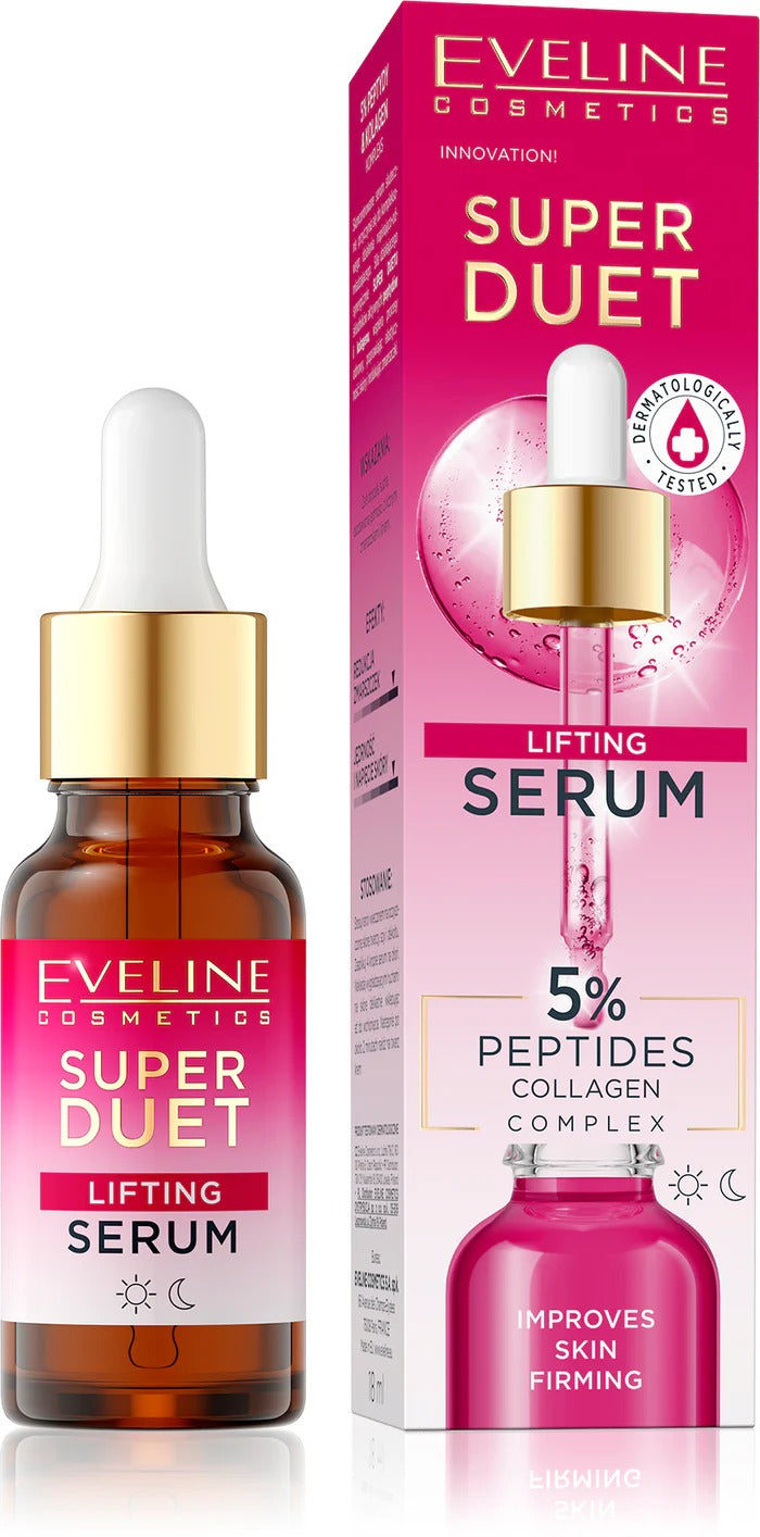 Eveline Super Duet Lifting Serum 5% Peptides & Collagen Complex 18ml