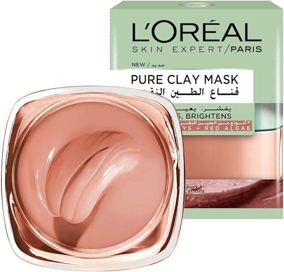 LOreal Paris Pure Clay  with Red Algae Exfoliates and Brightens Pores 50ml