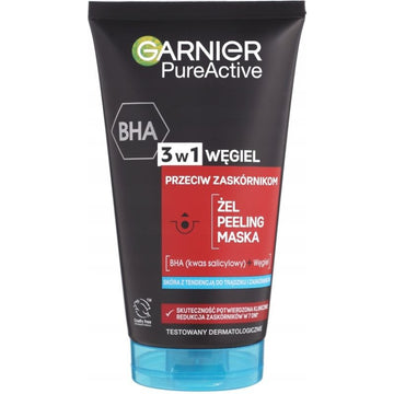 Garnier Pure Skin Intensive Charcoal 3in1 face-wash-gel (150ml)