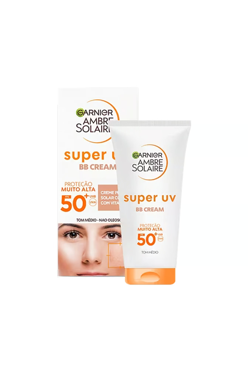 Original Garnier Ambre Solaire Tinted Bb Super Uv Cream Spf50 Medium 50Ml Available At Beauty Pouch, Delivery Across Pakistan