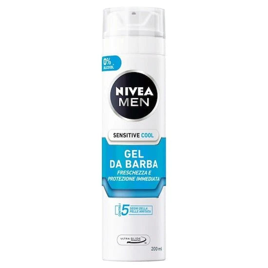 Nivea Men Sensitive Cool Gel Barba Freschezza Immediata 200 Ml