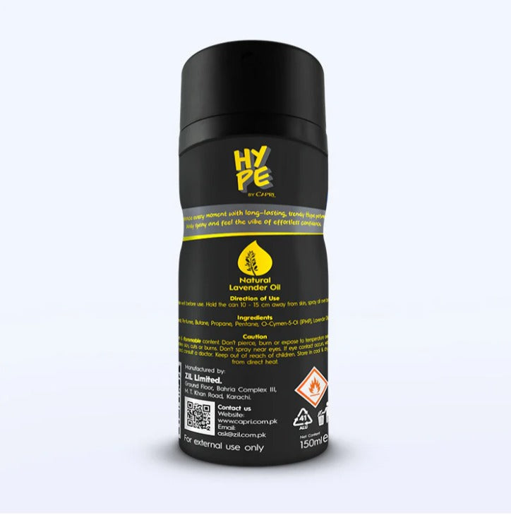 Original Hype Body Spray For Him Bold Brilliant 150Mlavailble At Beauty Pouch, Best Price In Pakistan
