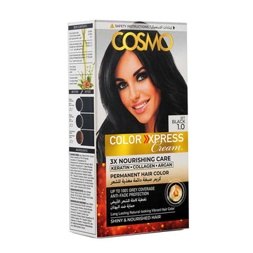 Cosmo Permanent Hair Color Natural 1.0 Jet Black
